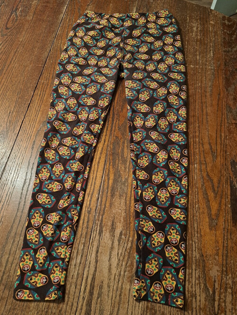LuLaRoe One Size Leggings Russian Nesting Dolls Babushka Print Casual Skinny